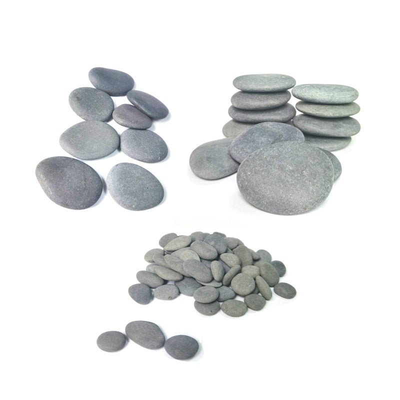 lifetop 120PCS Painting Rocks  DIY Rocks Flat & Smooth Kindness Rocks for Arts  Crafts  Decoration  Medium/Small/Tiny Rocks for Painting Hand Picked for Painting Rocks - Image 3